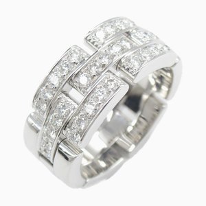 CARTIER Maillon PANTHERE anello cuore mezzo diamante chiaro K18WG[oro bianco] chiaro