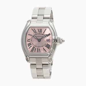 CARTIER W62043V3 Roadster SM Pink Ribbon Limited Watch Stainless Steel/SS Ladies