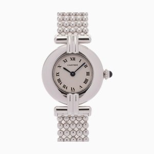 CARTIER Masto Colisee W15173M8 Ladies WG orologio al quarzo quadrante bianco