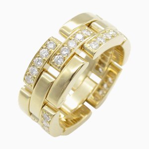 CARTIER Maillon PANTHERE Halbdiamant Ring Ring Clear K18 [Yellow Gold] Clear