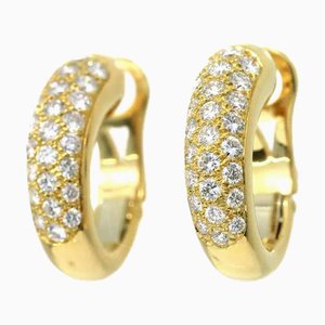 Cartier Mimisister Diamond Earrings K18 Yg Yellow Gold 750 Clip On, Set of 2
