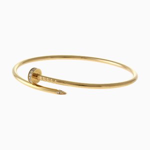 CARTIER Just Uncle #17 Bangle 18K K18 Yellow Gold Diamond Women's