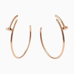 Cartier Just Ankle K18Pg Pink Gold Earrings, Set of 2