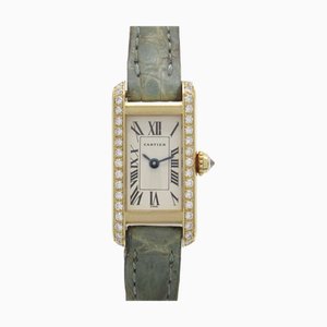 Reloj de pulsera Tank Allongee con bisel de diamantes de Cartier