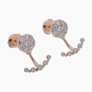 Cartier Ethansel De Diamond Women's K18 Pink Gold Earrings, Set of 2