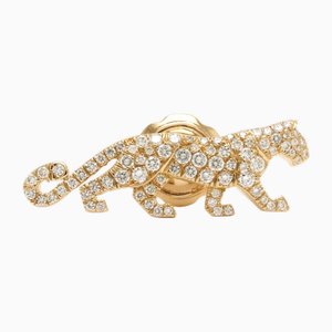 Panthere Pin Brooch in Yellow Gold & Diamond from Cartier