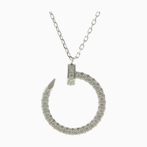 CARTIER Just Ankle Necklace K18 White Gold Diamond Women's