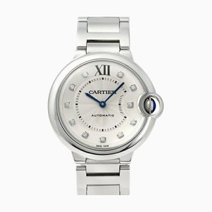 CARTIER Ballon Blue WE902075 Damenuhr mit silbernem Zifferblatt