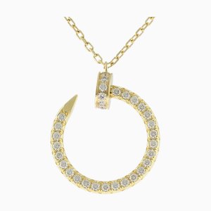 CARTIER Just Ankle Diamond Necklace 18K K18 Yellow Gold Ladies