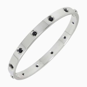 CARTIER Love Bracelet #17 Sapphire K18 WG White Gold 750 Bangle