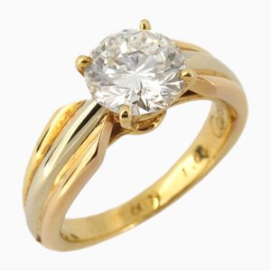 Solitaire Trinity Ring aus Gelbgold von Cartier