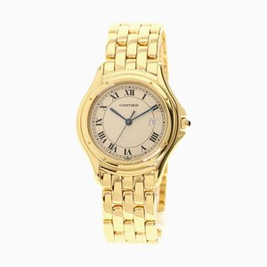 CARTIER Panthere Cougar LM Uhr K18 Gelbgold/K18YG Herren