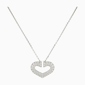 CARTIER C Heart XL K18WG White Gold Necklace