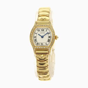 Reloj completo CARTIER Tortue SM Diamond Maker K18 Yellow Gold K18YG para mujer