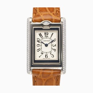 Montre Tank Basculant SM CARTIER Or Blanc 18K K18 WA202751 Femme