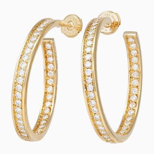Classic Hoop Yellow Gold Earrings from Cartier, Set of 2