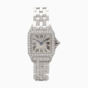 CARTIER Mini Santos Demoiselle Diamond Bezel Wrist Watch Wrist Watch WF9005Y8 Quartz Silver K18WG[WhiteGold] diamo WF9005Y8