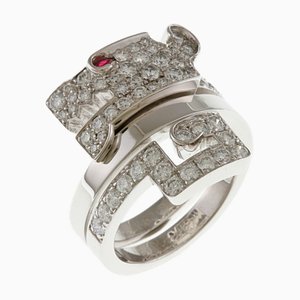 CARTIER Anello Le Bezedud Dragon No. 10.5 18K K18 da donna con diamanti