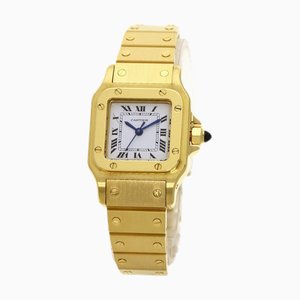 Santos Galbe Watch in K18 Yellow Gold from Cartier