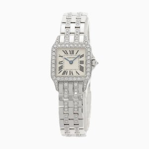 CARTIER WF9003YC Santos Demoiselle SM Diamond Reloj K18 White Gold K18WGx para mujer