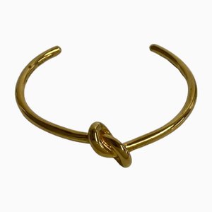Knot Thin Bracelet Bangle in Gold from Celine