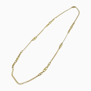 Macadam Metal and Stone Gold Turquoise Necklace from Celine