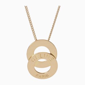 W Circle 18k Yellow Gold Necklace from Celine