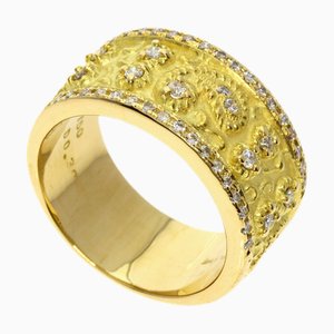 Anillo de diamantes CELINE K18 de oro amarillo para mujer