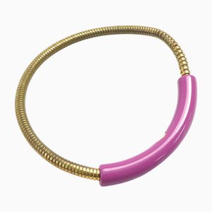 Logo Metal/Resin Gold/Purple Bracele from Chanel