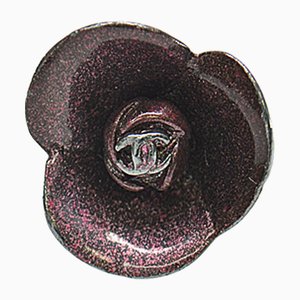 Metal Camellia Coco Mark in Brown from Chanel