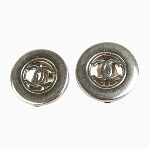 Earrings Here Mark in Metal Silver from Chanel, Set of 2