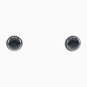 Coco Mark Earrings 00A in Metal Black from Chanel, France, Set of 2