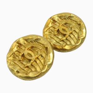 Earrings Here Mark in Metal Gold from Chanel, Set of 2