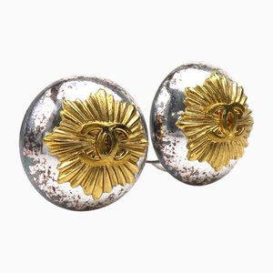 Earrings Coco Mark in Metal Silver/Gold from Chanel, Set of 2