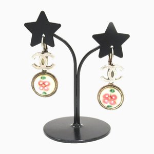 Coco Mark Cherry Glass Bead Earrings from Chanel, Set of 2