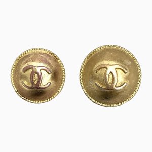 Coco Mark Gold Earrings from Chanel, Set of 2