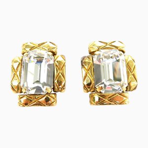 Earrings Metal/Rhinestone in Gold/Silver from Chanel, Set of 2