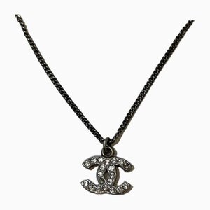 00V Coco Mark Rhinestone 10V Engraved Necklace from Chanel