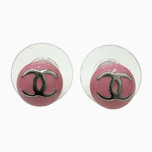 Coco Mark Earrings 03P in Pink from Chanel, Set of 2