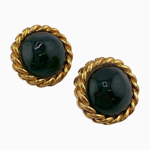 Colored Stone Earrings from Chanel, Set of 2