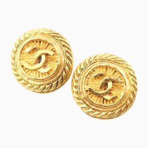 Cocomark Earrings in Gold from Chanel, Set of 2