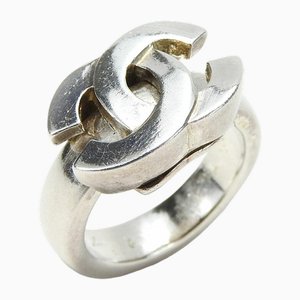 Silberner Metallring von Chanel