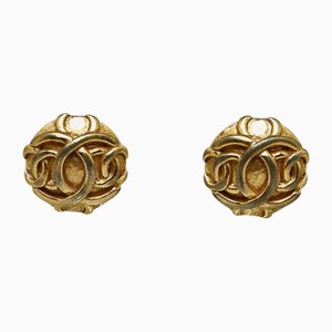 Coco Mark Earrings in Gold Plated Ladies from Chanel, Set of 2