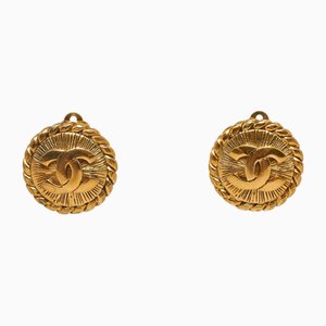 Cocomark Earrings in Gold Plated from Chanel, Set of 2