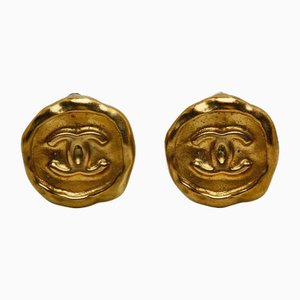 Cocomark Earrings in Gold Plated Womens from Chanel, Set of 2