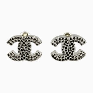 Earrings Coco Mark Punching 03P in Silver from Chanel, Set of 2