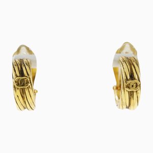 Chanel Earrings Gold Plated Made In France 93P Approximately 11G Ladies, Set of 2