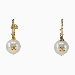 Chanel Earrings Fake Pearl X Gold Plated Approx. 6.5G Women's I111624140, Set of 2