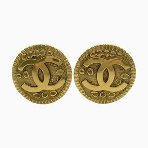 Chanel Earring Gold Gold Plated Gold, Set of 2