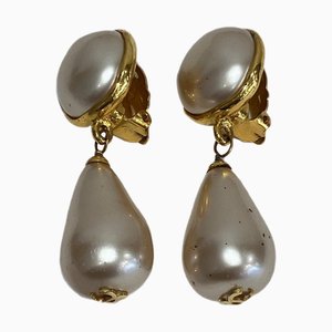 Chanel Fake Pearl Brand Accessories Earrings Ladies, Set of 2